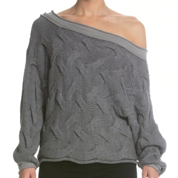 Elan Sweaters - ELAN Chunky Slouchy Wide Cable Knit Sweater